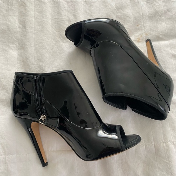 Authentic Chanel Patent Leather Peep Toe Booties
Size: 40 - Picture 8 of 12